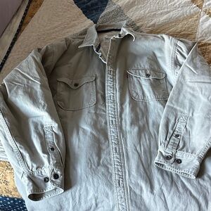 Levi's Light Gray Shirt Jacket lined